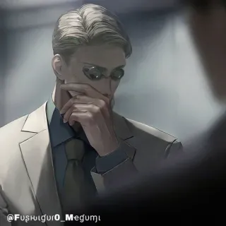 💠 @Fushiguro_Megumi Аниме, Мужчина, Костюм, Персонаж telegram sticker