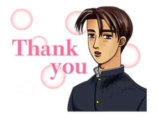 💋 Takumi Fujiwara Initial D Thank you Anime, Merci, Initial D, Takumi, Fujiwara telegram sticker