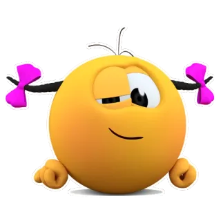 😉 อีโมจิ, การ์ตูน, ตลก, มีความสุข, น่ารัก telegram sticker