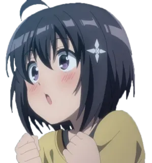 😍 动漫, 女孩, 可爱, 脸红, 卡通, 动画 telegram sticker