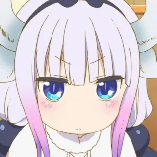 🍥 Kanna Kamui Miss Kobayashi's Dragon Maid Anime, Kanna, Drache, Süß, Kawaii telegram sticker