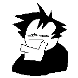 🤔 Dibujo animado, Gesto ofensivo, Dedo corazón, Monigote telegram sticker