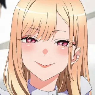 😏 Marin Kitagawa My Dress-Up Darling Anime, Fille, Mignon, Blonde, My Dress-Up Darling, Marin Kitagawa telegram sticker