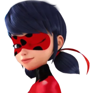 😉 Ladybug Miraculous: Tales of Ladybug & Cat Noir божья коровка, miraculous, мультфильм, аниме, девочка, красный, пятна telegram sticker