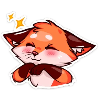 ☺️ лиса, милый, животное, мультик, счастливый whatsapp sticker