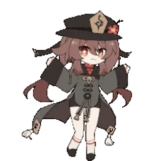 💃 Hu Tao Genshin Impact Anime, Videogioco, Carino, Chibi, Hu Tao, Genshin telegram sticker