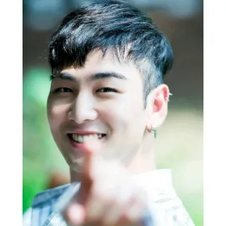 😉 homem, gesto dedo, apontando, asiático, coreano, pessoa, retrato telegram sticker