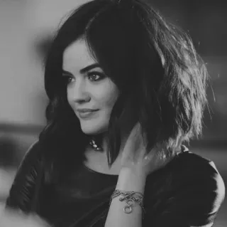 🥀 Lucy Hale actress, portrait, celebrity, woman, brunette telegram sticker