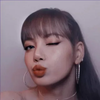 😘 Lisa kpop, blink, cantora, idol, mulher, piscadela, blackpink whatsapp sticker