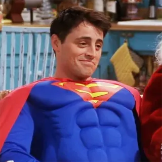 😎 Joey Tribbiani Friends Joey, Friends, Superman, Série TV, Matt LeBlanc, Sitcom, Années 90 telegram sticker