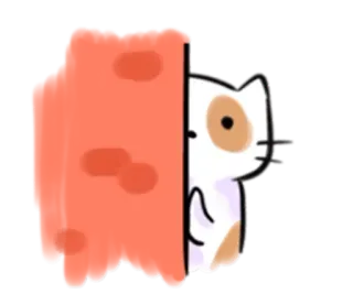 👀 chat, coup d'oeil, autocollant, mignon, dessin animé telegram sticker