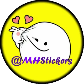 🆔 @MHStickers adesivo, fofo, desenho animado, animal, corações whatsapp sticker