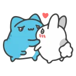 😘 животное, любовь, нежность, милый, мультфильм, поцелуй telegram sticker