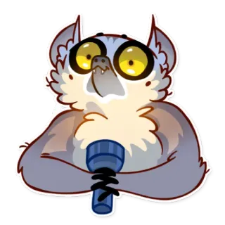 🔦 キツネザル, 動物, 漫画, 懐中電灯, 可愛い telegram sticker