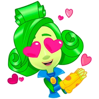 😍 การ์ตูน, ความรัก, หัวใจ, ตัวละคร, ดิจิทัลอาร์ต whatsapp sticker