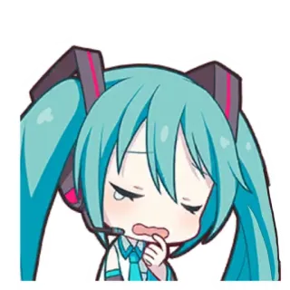 🎤 Hatsune Miku Anime, Vocaloid, Hatsune Miku, Chibi, Süß, Kawaii telegram sticker