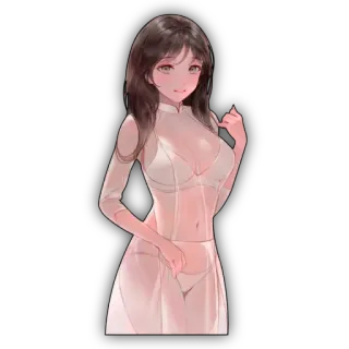 🔥 Anime meisje, Lingerie, Cartoon telegram sticker