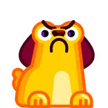 😡 bravo, cachorro, desenho animado, animal, expressão, fofo whatsapp sticker