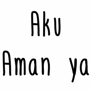 😉 Aku Aman ya Indonesisch, Text, Sicher, Ich, Sicher, Ja telegram sticker