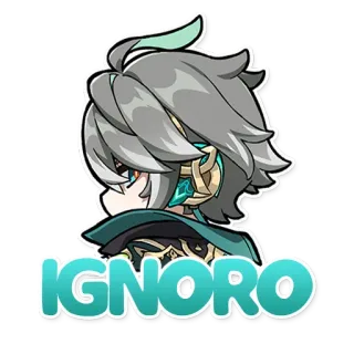 🥱 IGNORO Anime, Cartoon, Sticker, Ignoro telegram sticker