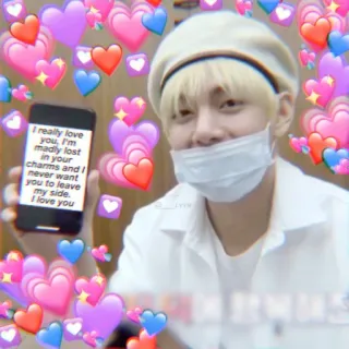 🤡 I really love
you, I'm
madly lost
in your
charms and I
never want
you to leave
my side.
I love you love, cute, kpop, heart, idol, romantic, message telegram sticker