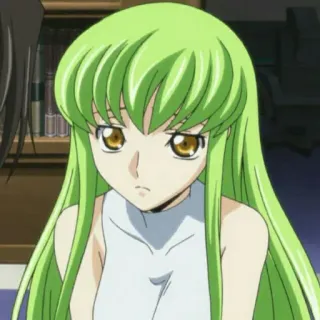 🔗 C.C. Code Geass Anime, Personagem, Cabelo verde, C.C., Code Geass telegram sticker