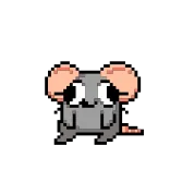 🐭 chuột, pixel art, động vật, dễ thương telegram sticker
