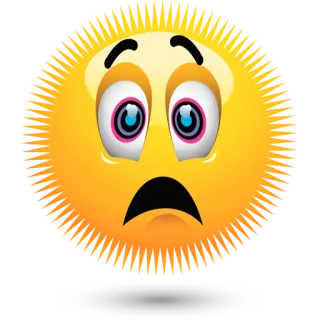 😨 表情符号, 沮丧, 伤心, 担心, 表情 telegram sticker