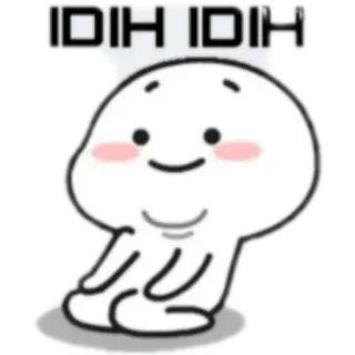 😗 IDIH IDIH cute, cartoon, funny, blob, expression, emoji telegram sticker