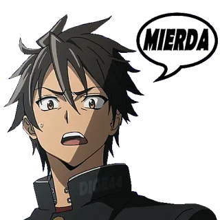 💩 MIERDA anime, swear word, expression, surprise, manga telegram sticker