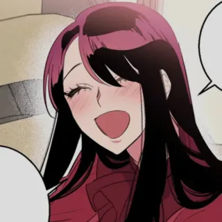 ☺ Anime, Manga, Frau, Lächeln, Glücklich, Cartoon whatsapp sticker