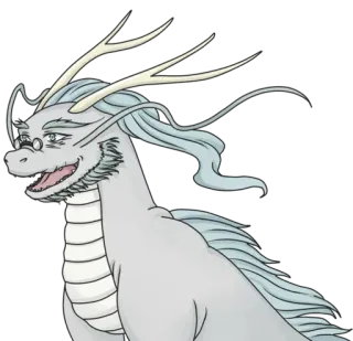 😃 dragón, dibujos animados, criatura mítica, fantasía whatsapp sticker