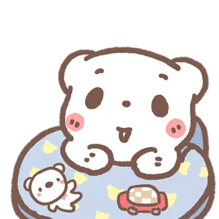 🧺 bear, cute, toy, cartoon, baby, sleepy, kawaii whatsapp sticker