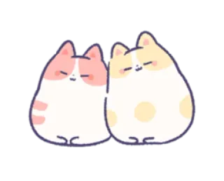 😌 猫, 猫咪, 可爱, 动物, 卡哇伊, 贴纸 whatsapp sticker