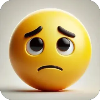 🙁 emoji, triste, depresso, giallo, faccia, espressione telegram sticker