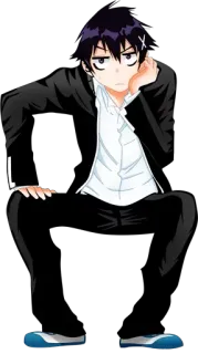 😓 Anime, Junge, Charakter, Manga, Hocke whatsapp sticker