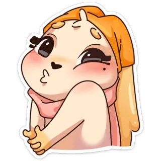 ☺️ Мультфильм, Милый, Каваий, Наклейка, Чиби, Персонаж whatsapp sticker