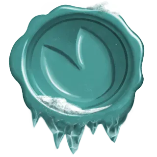 👍 sceau de cire, glacé, hiver, sceau, bleu, neige whatsapp sticker