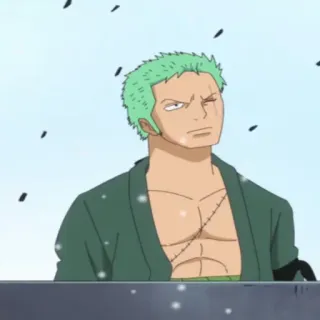 🏴‍☠️ Zoro One Piece Аниме, Ван Пис, Зоро, Ророноа Зоро, Мечник, Со шрамами, Зеленые волосы telegram sticker