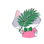 🤦‍♂ gato, folha, adesivo, animal, desenho animado whatsapp sticker