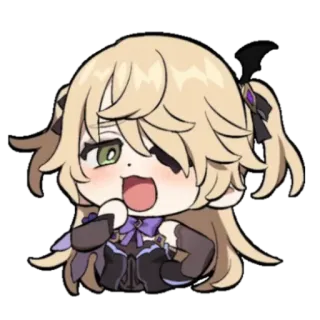 👾 Fischl Genshin Impact Anime, Spiel, Fischl, Süß, Chibi, Charakter telegram sticker
