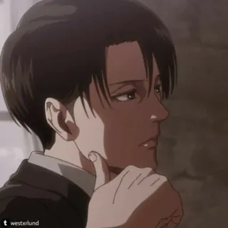 📎 Levi Ackerman Attack on Titan westxrlund anime, character, manga, attack on titan, levi telegram sticker