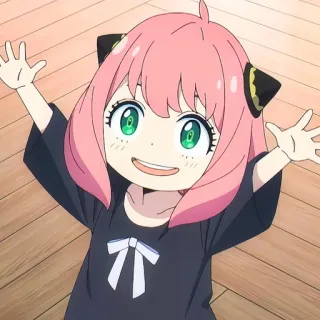 🙂 Anya Spy x Family Anime, Spy x Family, Anya, fofo, Desenho animado telegram sticker