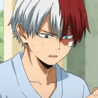 🥢 Shoto Todoroki My Hero Academia Anime, Manga, Postać, Shoto Todoroki, My Hero Academia telegram sticker