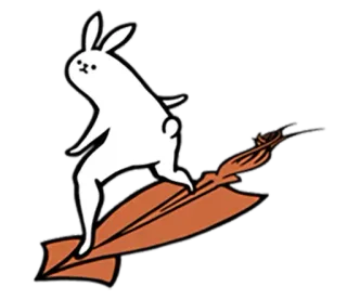 🐙 lapin, lapin, calmar, animal, mignon, dessin animé, mascotte whatsapp sticker