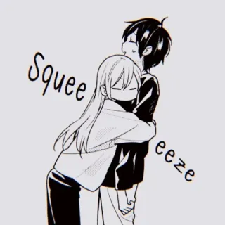 🖤 Squeeze Anime, Umarmung, Liebe, Paar, Süß telegram sticker