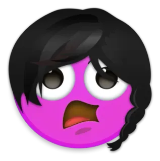 😦 emoji, sticker, face, expression, surprised, shocked telegram sticker