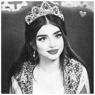 👑 mulher, coroa, retrato, beleza, menina telegram sticker