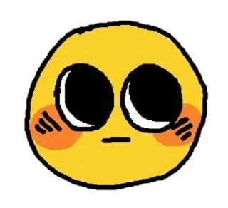 🟡 อีโมจิ, น่ารัก, สีเหลือง, หน้า, คาวาอิ telegram sticker