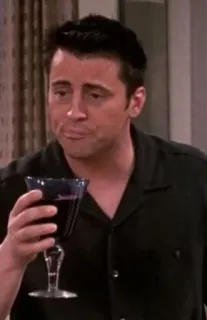 😎 Joey Tribbiani Friends joey, friends, wine, drinking, tv show, sitcom telegram sticker